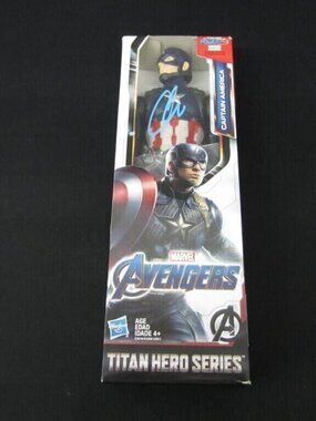 Chris Evans signed Avengers Marvel Endgame Titan Hero Series Captain America 12"